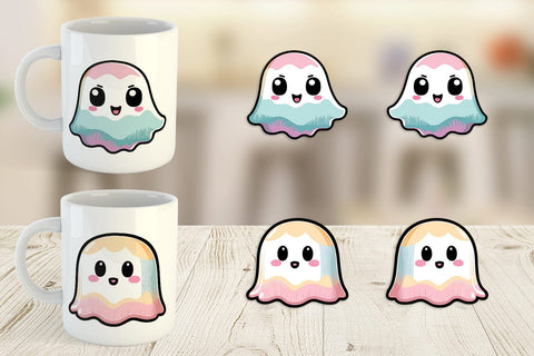 Mug Wrap Cute Ghost Sublimation artnoy 