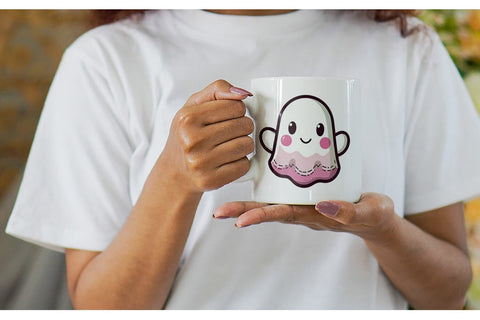 Mug Wrap Cute Ghost Sublimation artnoy 