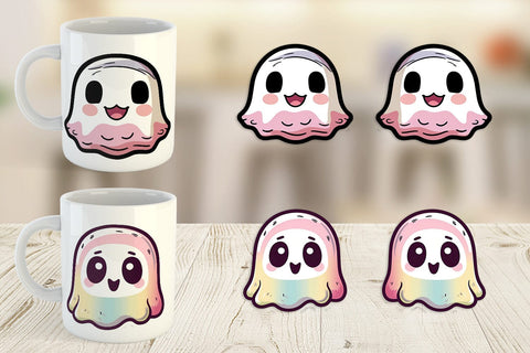 Mug Wrap Cute Ghost Sublimation artnoy 