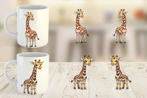 Mug Wrap Cute Giraffe Sublimation artnoy 