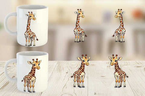Mug Wrap Cute Giraffe Sublimation artnoy 