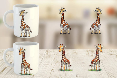 Mug Wrap Cute Giraffe Sublimation artnoy 