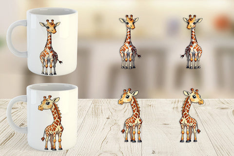 Mug Wrap Cute Giraffe Sublimation artnoy 