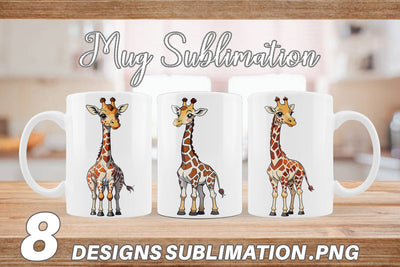 Mug Wrap Cute Giraffe Sublimation artnoy 