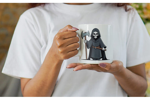Mug Wrap Cute grim reaper Sublimation artnoy 