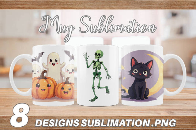 Mug Wrap Cute Halloween Sublimation artnoy 