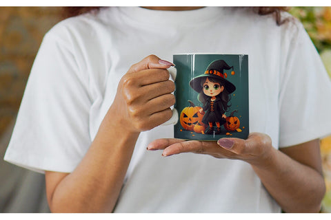 Mug Wrap Cute Halloween Witch Sublimation artnoy 