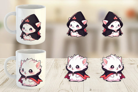 Mug Wrap Cute Hedgehog Halloween Sublimation artnoy 