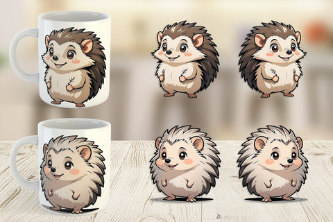 Mug Wrap Cute Hedgehog Sublimation artnoy 