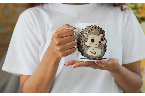 Mug Wrap Cute Hedgehog Sublimation artnoy 