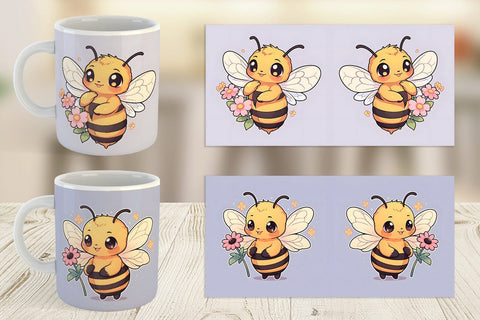 Mug Wrap Cute Honey Bee Sublimation artnoy 
