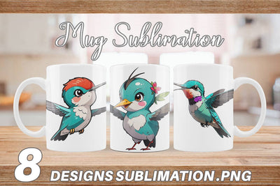 Mug Wrap Cute Hummingbird Sublimation artnoy 