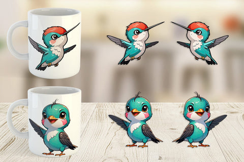 Mug Wrap Cute Hummingbird Sublimation artnoy 