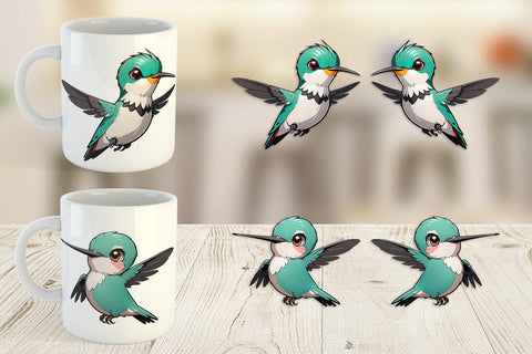 Mug Wrap Cute Hummingbird Sublimation artnoy 