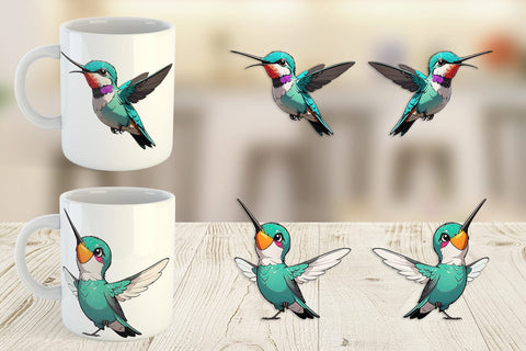 Mug Wrap Cute Hummingbird Sublimation artnoy 