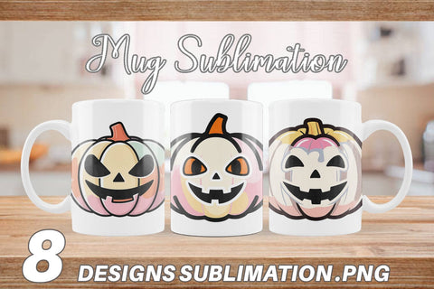 Mug Wrap Cute Jack o Lantern Sublimation artnoy 