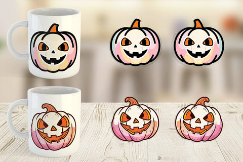 Mug Wrap Cute Jack o Lantern Sublimation artnoy 