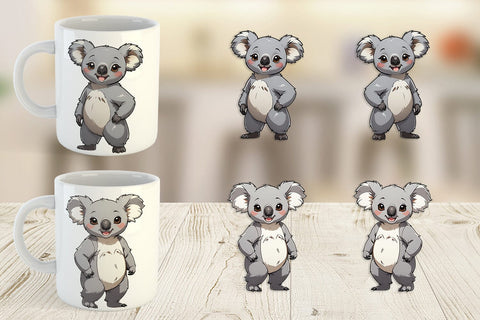 Mug Wrap Cute Koala Sublimation artnoy 