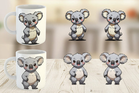 Mug Wrap Cute Koala Sublimation artnoy 