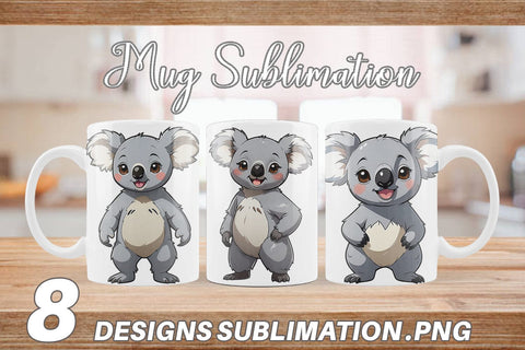 Mug Wrap Cute Koala Sublimation artnoy 