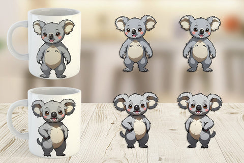 Mug Wrap Cute Koala Sublimation artnoy 