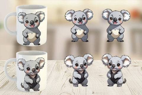 Mug Wrap Cute Koala Sublimation artnoy 