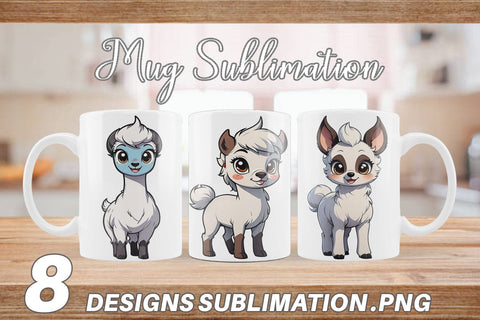 Mug Wrap Cute Llama Sublimation artnoy 