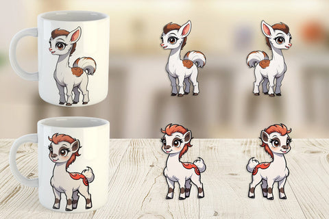 Mug Wrap Cute Llama Sublimation artnoy 
