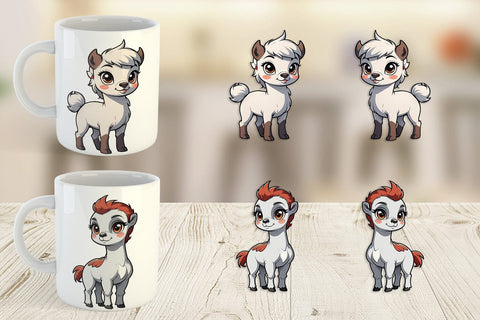 Mug Wrap Cute Llama Sublimation artnoy 