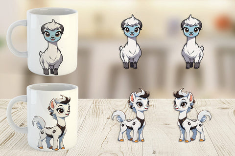 Mug Wrap Cute Llama Sublimation artnoy 