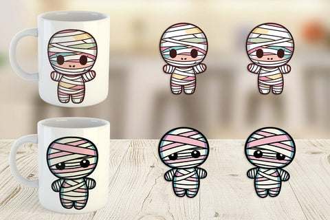 Mug Wrap Cute Mummy Sublimation artnoy 