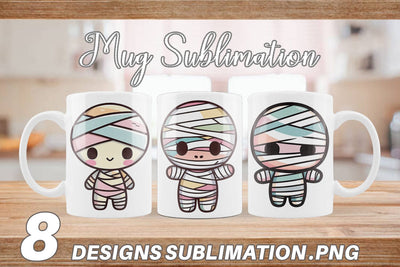 Mug Wrap Cute Mummy Sublimation artnoy 