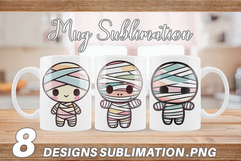 Mug Wrap Cute Mummy Sublimation artnoy 