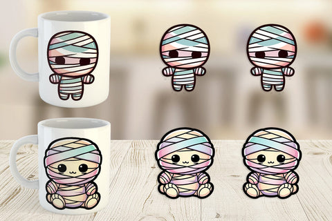 Mug Wrap Cute Mummy Sublimation artnoy 