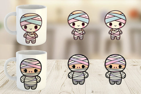 Mug Wrap Cute Mummy Sublimation artnoy 
