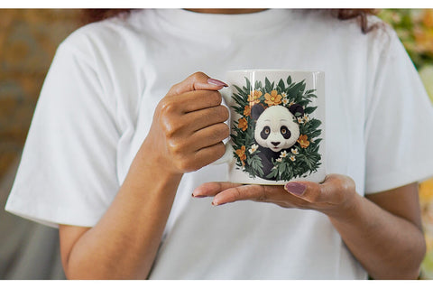 Mug Wrap Cute Panda Sublimation artnoy 
