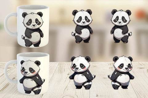 Mug Wrap Cute Panda Sublimation artnoy 