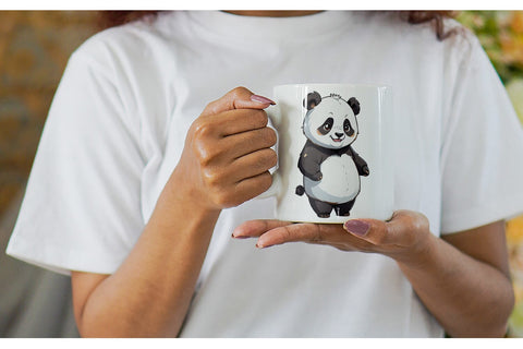 Mug Wrap Cute Panda Sublimation artnoy 