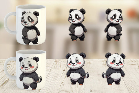Mug Wrap Cute Panda Sublimation artnoy 