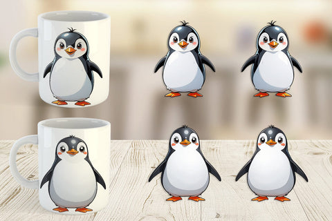 Mug Wrap Cute Penguin Sublimation artnoy 