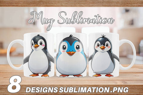 Mug Wrap Cute Penguin Sublimation artnoy 