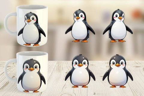 Mug Wrap Cute Penguin Sublimation artnoy 