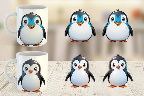 Mug Wrap Cute Penguin Sublimation artnoy 
