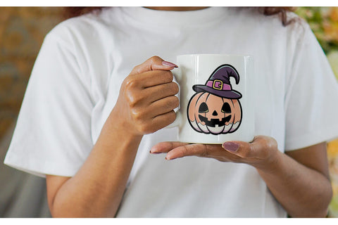 Mug Wrap Cute Pumpkin Sublimation artnoy 
