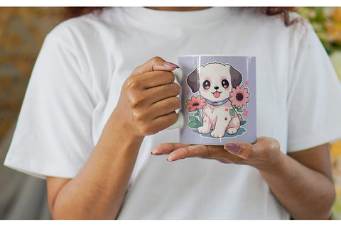 Mug Wrap Cute Puppy Illustration Sublimation artnoy 