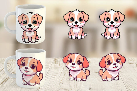 Mug Wrap Cute Puppy Sublimation artnoy 