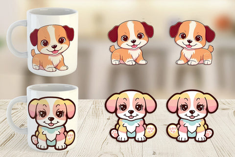 Mug Wrap Cute Puppy Sublimation artnoy 