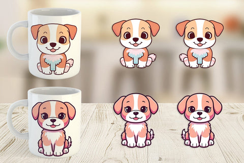 Mug Wrap Cute Puppy Sublimation artnoy 