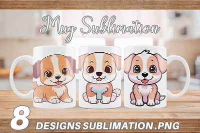 Mug Wrap Cute Puppy Sublimation artnoy 