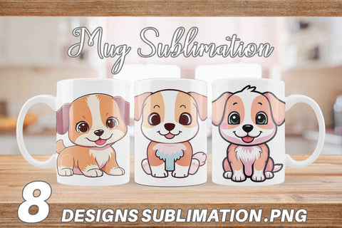 Mug Wrap Cute Puppy Sublimation artnoy 